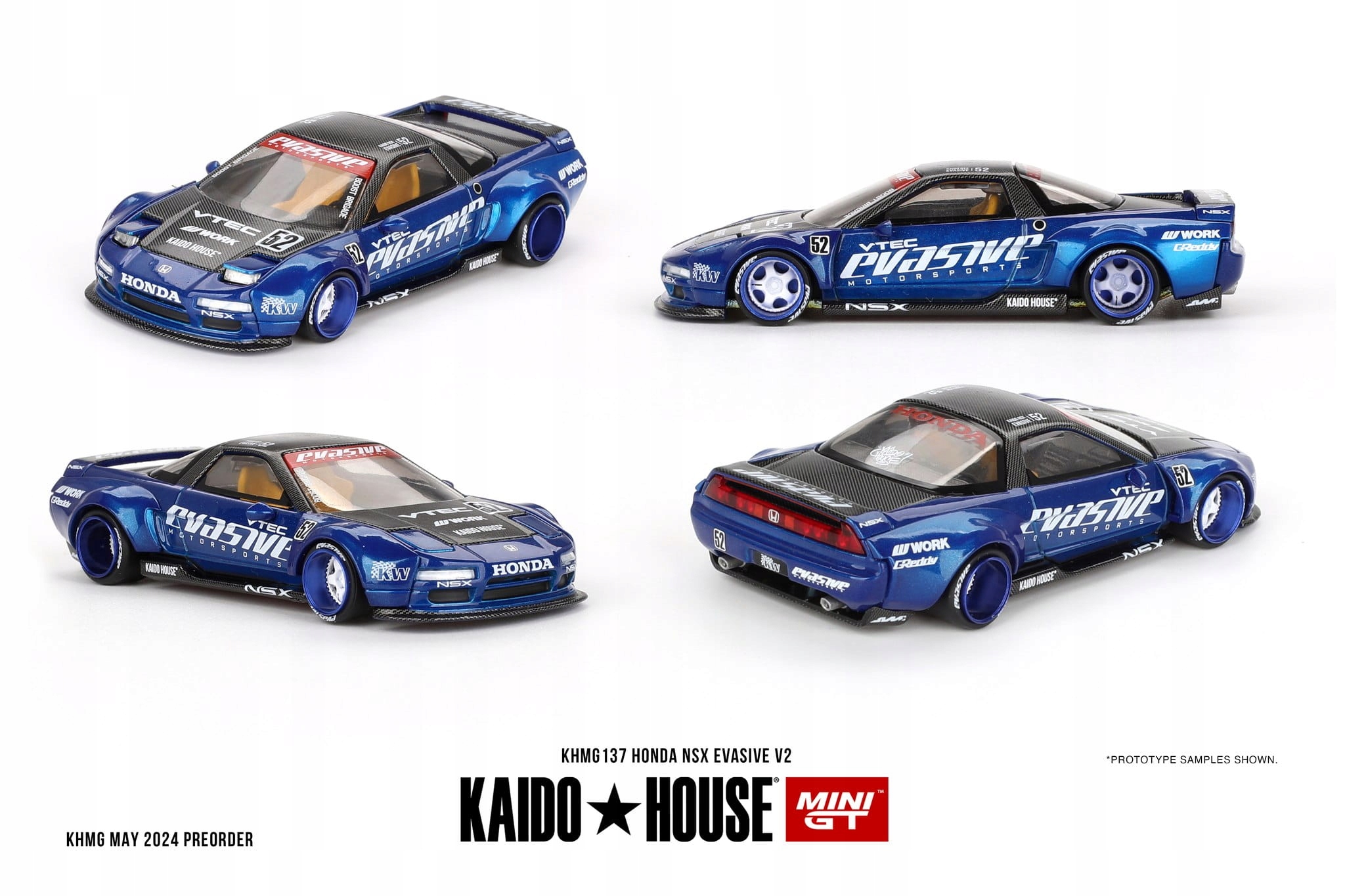 Kaido House Honda NSX Evasive V2 1990 Blue Mini GT 1:64 • Opinie