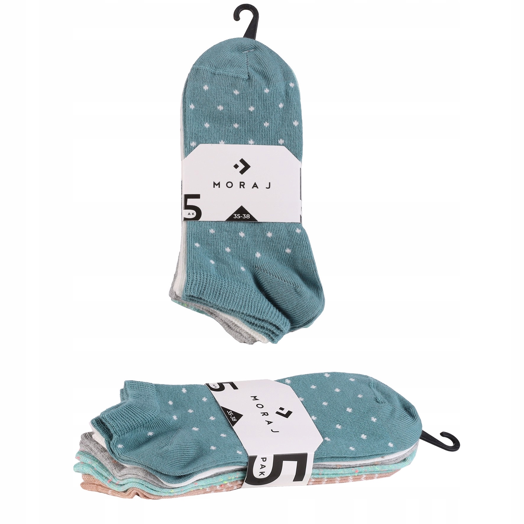 SKARPETKI STOPKI DAMSKIE RÓŻNE WZORY MORAJ R.35 x5 Płeć kobieta