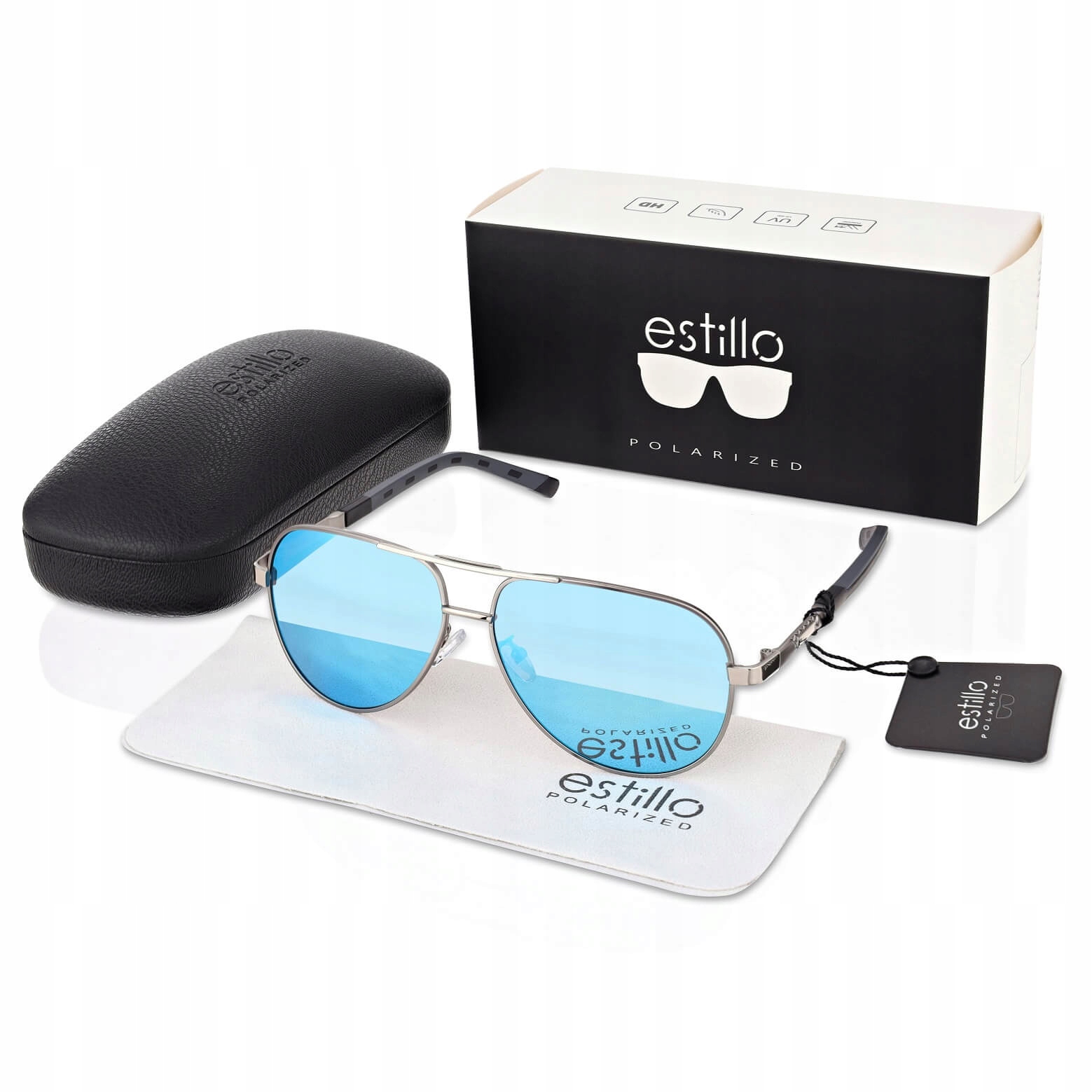 Pánské polarizační sluneční brýle s dálkovým ovládáním Estillo příslušenství