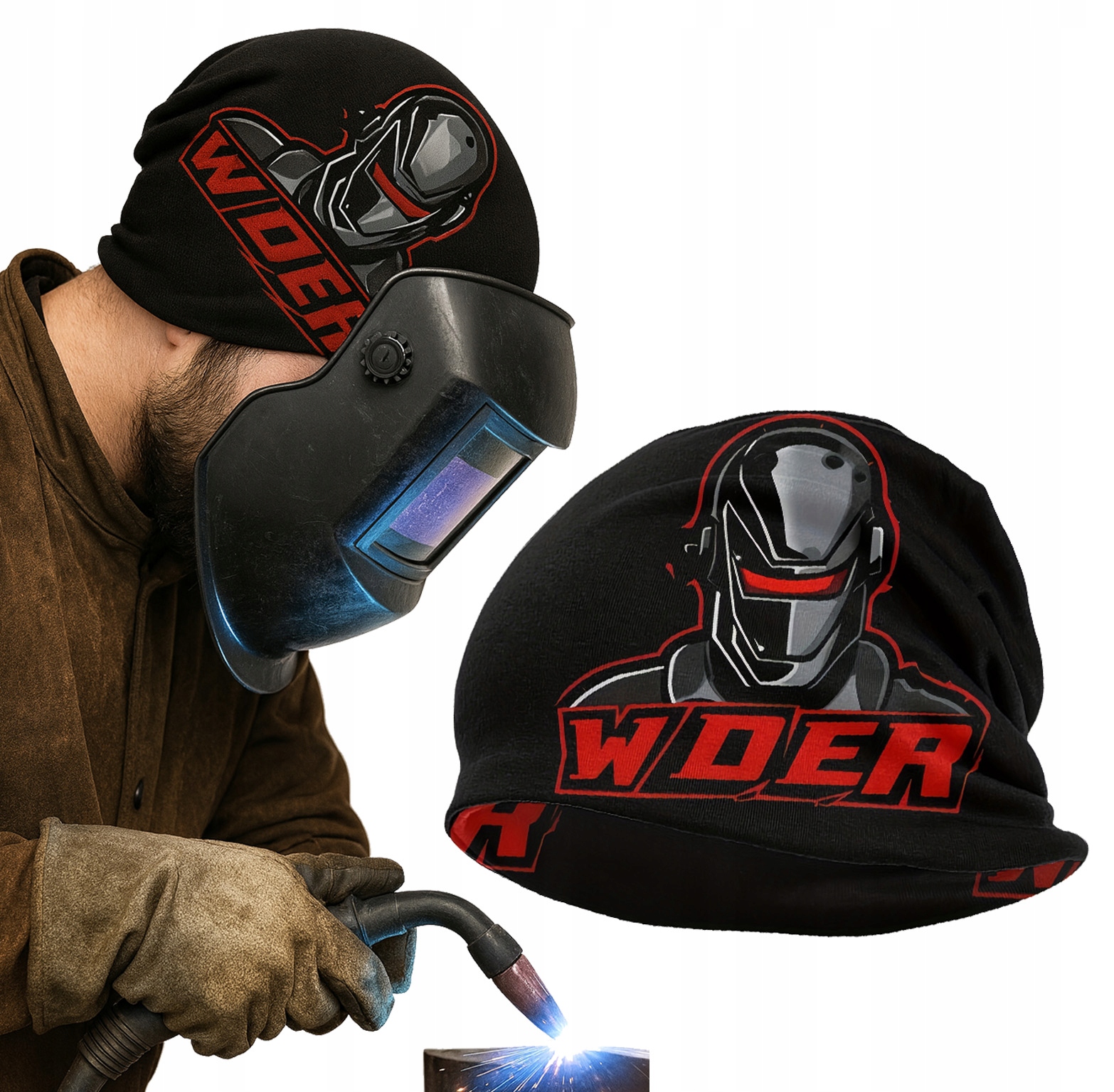 CZAPKA Robocza Do spawania Nakrycie Głowy SPAWACZA Kaptur Ochronny BHP