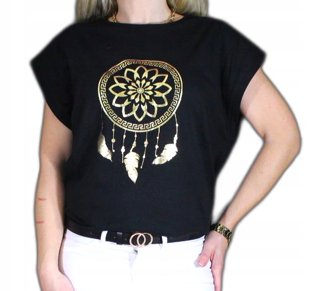 

Kobieca Bluzka T-shirt Nadruk Dużo Wzorów 2XL 44