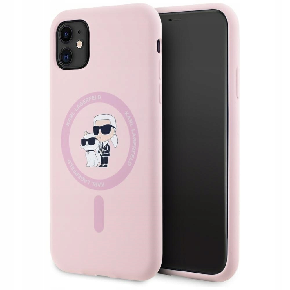 Pouzdro Karl Lagerfeld Silicone Karl&Choupette MagSafe pro iPhone 1