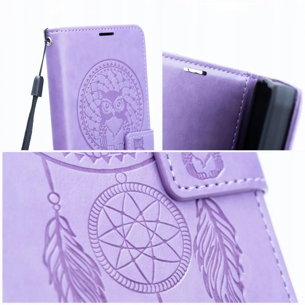 Kabura Mezzo Book do Xiaomi Redmi 13C Poco C65 łapacz snów fioletowy