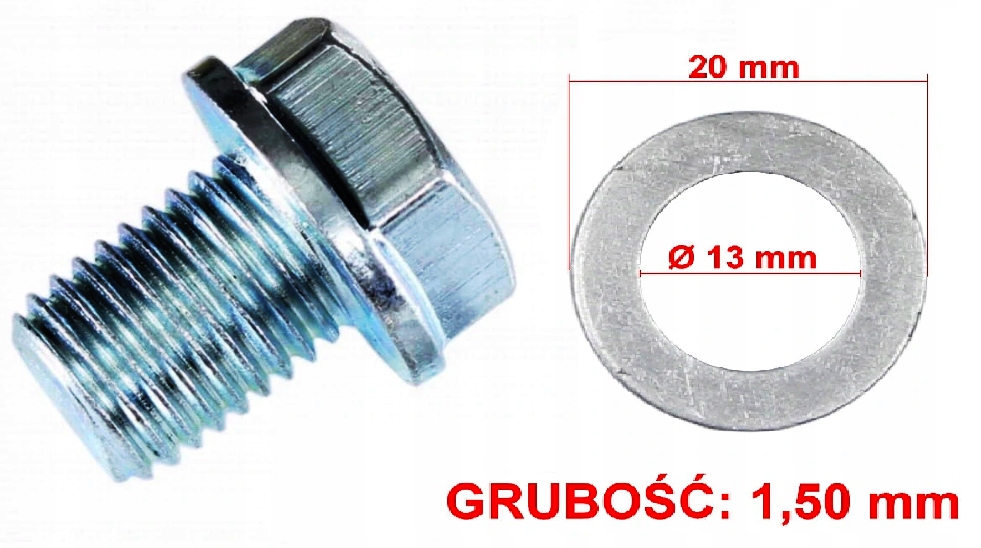 KOREK ŚRUBA SPUSTU OLEJU Quad Bashan 200/250 OEM!