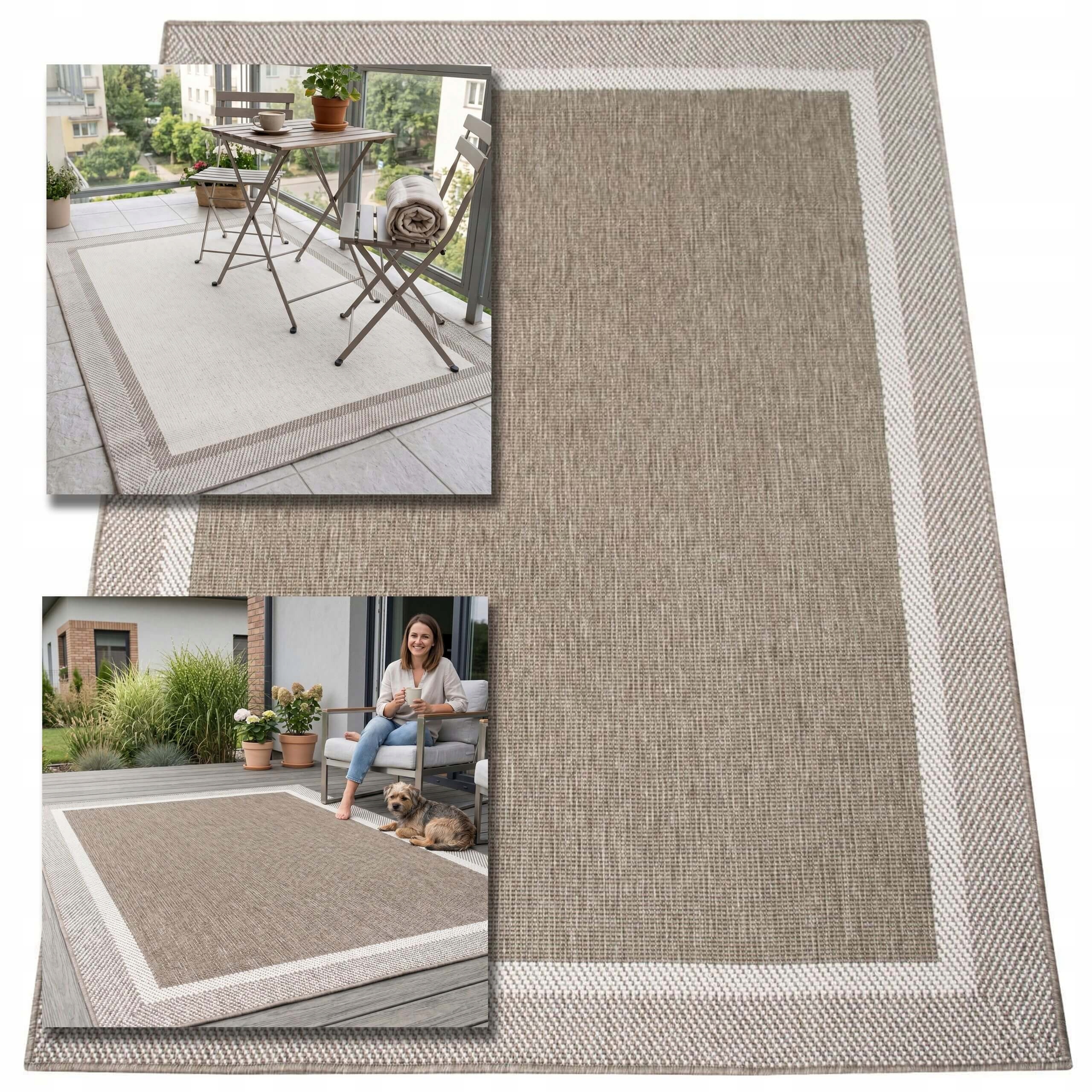 Vonkajší Terasový Koberec 200X290 Vodotesný Do Záhrady Na Terasu, Balkón, Rohož