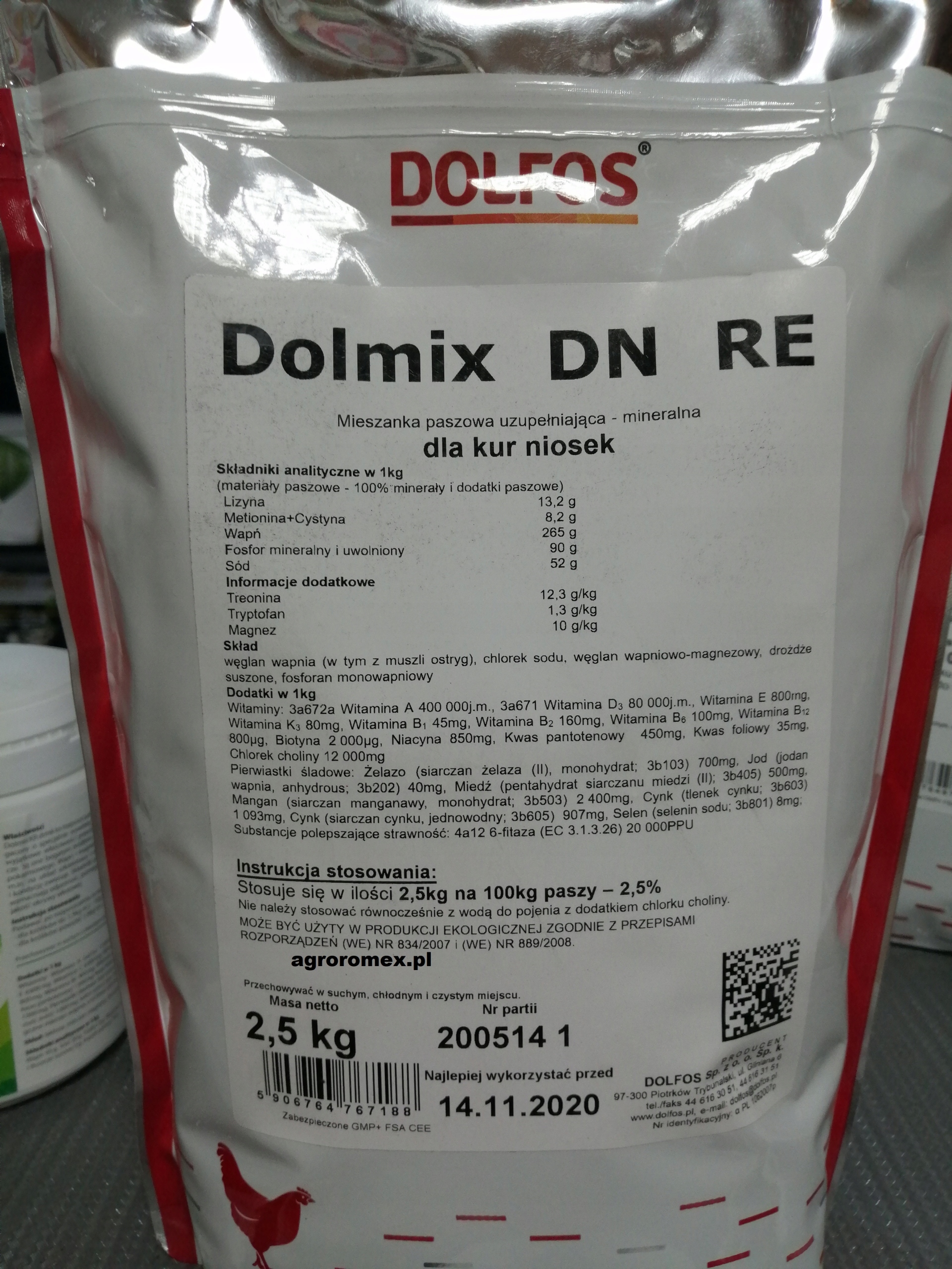 DOLMIX DN RE 2,5kg ekologiczne witaminy dla niosek
