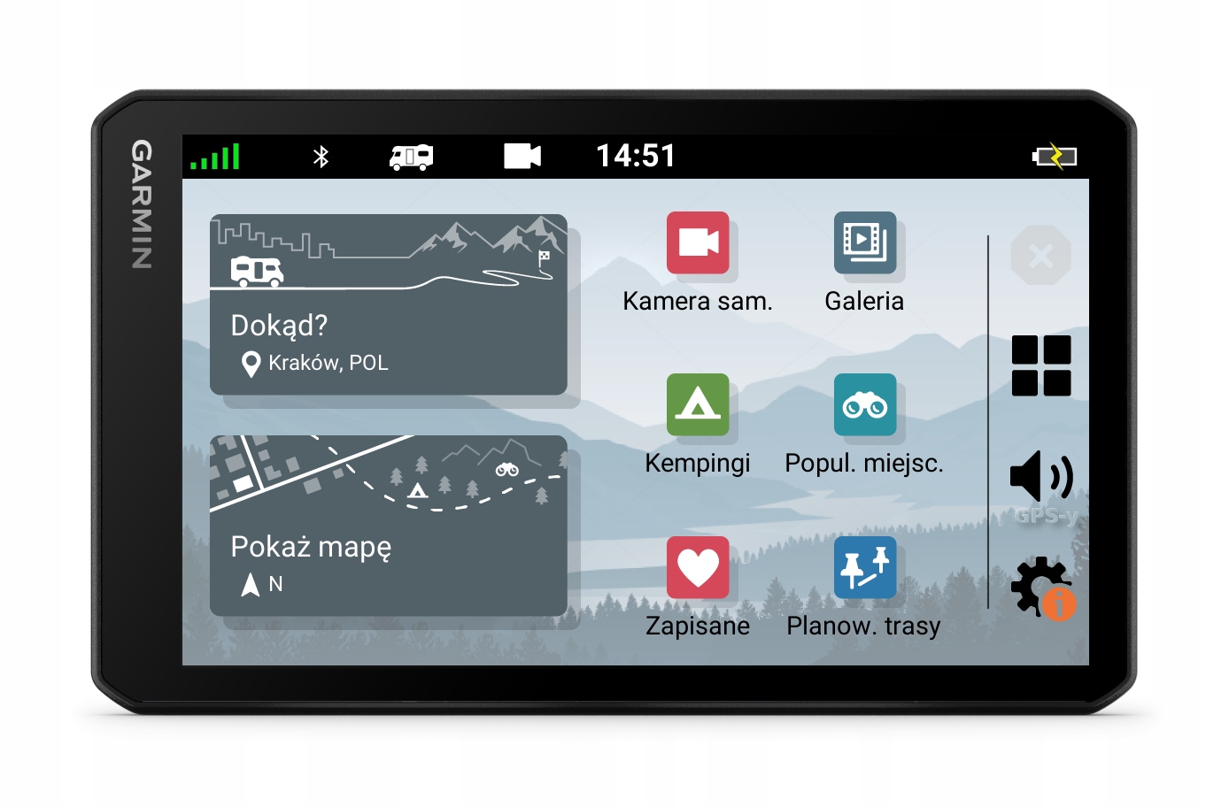 Garmin CamperCam 795 nawigacja do kamperów z wbudowaną kamerą samochodową