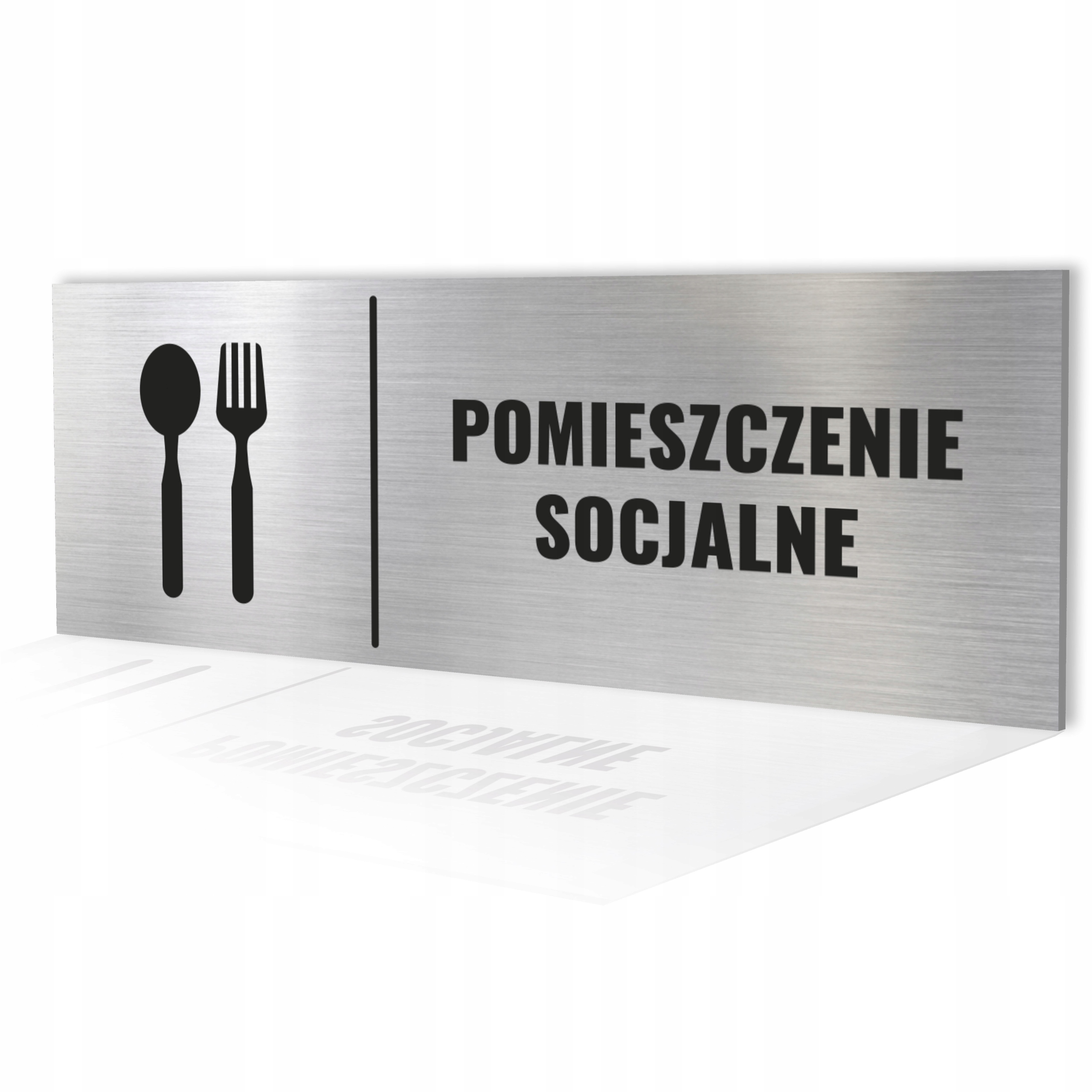 

Tabliczka Pomieszczenie Socjalne Aluminiowa 20x7,5