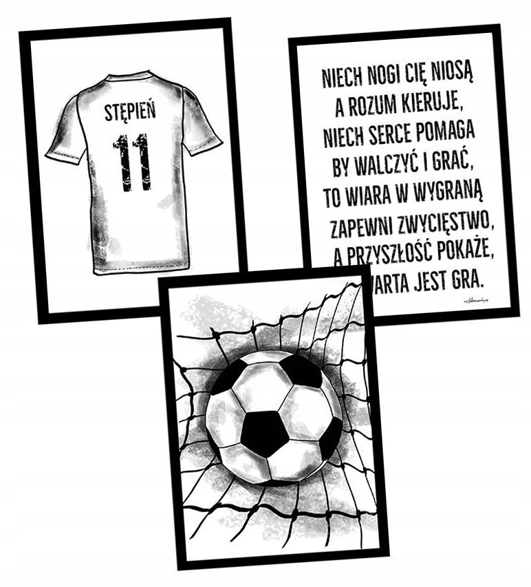 

Plakaty ramka piłka nożna nazwisko koszulka 33x44