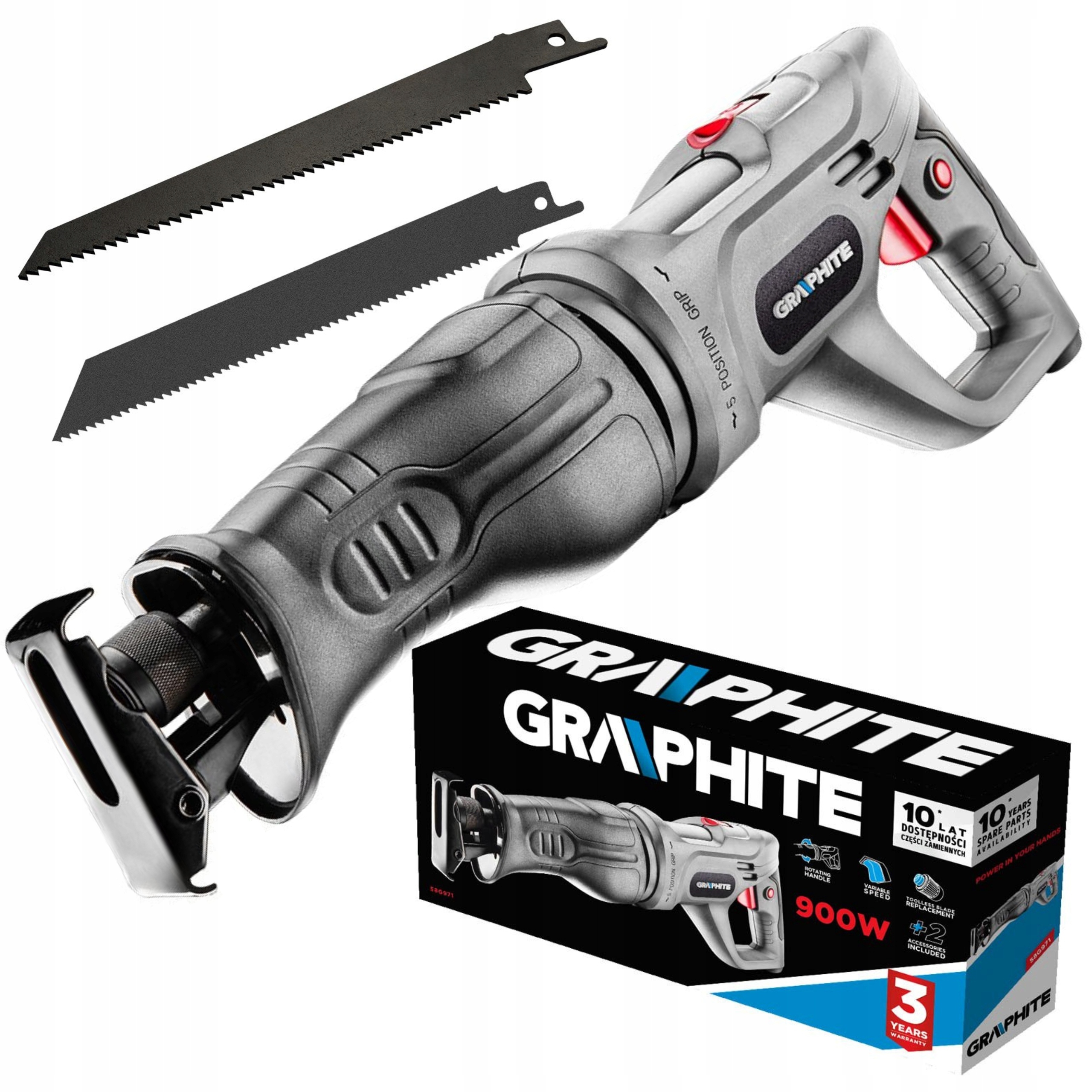 GRAPHITE PILARKA PIŁA SZBLASTA LISICA SZABLOWA LISI OGON 900W POSUWNA