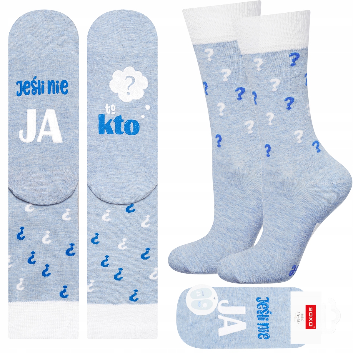 

Skarpetki Damskie Soxo Ze Śmiesznymi Napisami