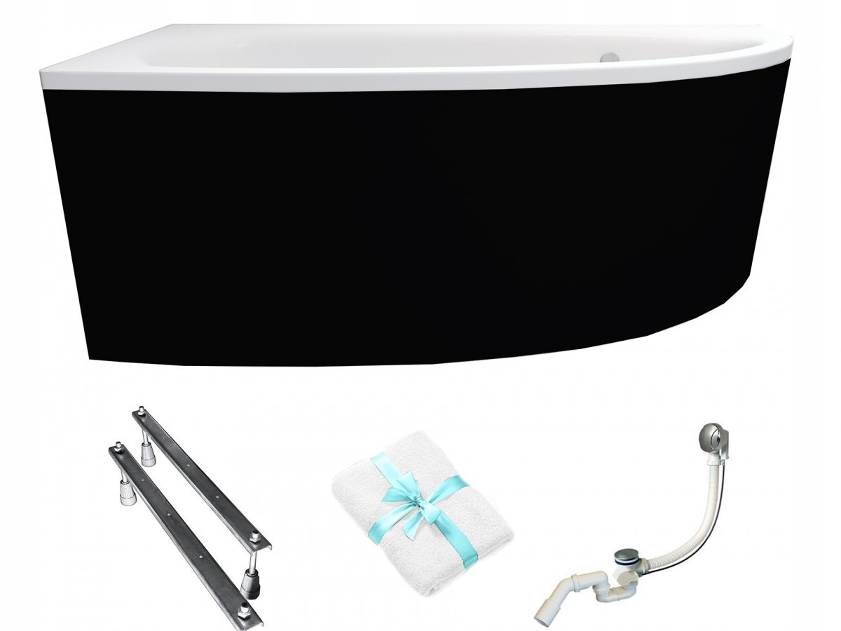 Besco Vana 150x100 Natalia Levá s černým krytem sifon