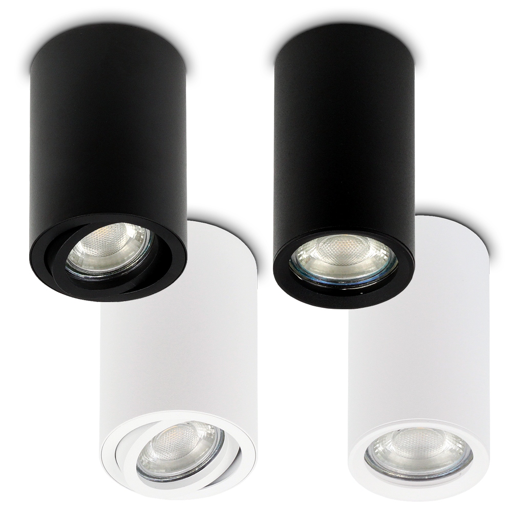 OPRAWA DO LED NATYNKOWA HALOGENOWA TUBA BIAŁA + GU10 Długość/wysokość 10 cm