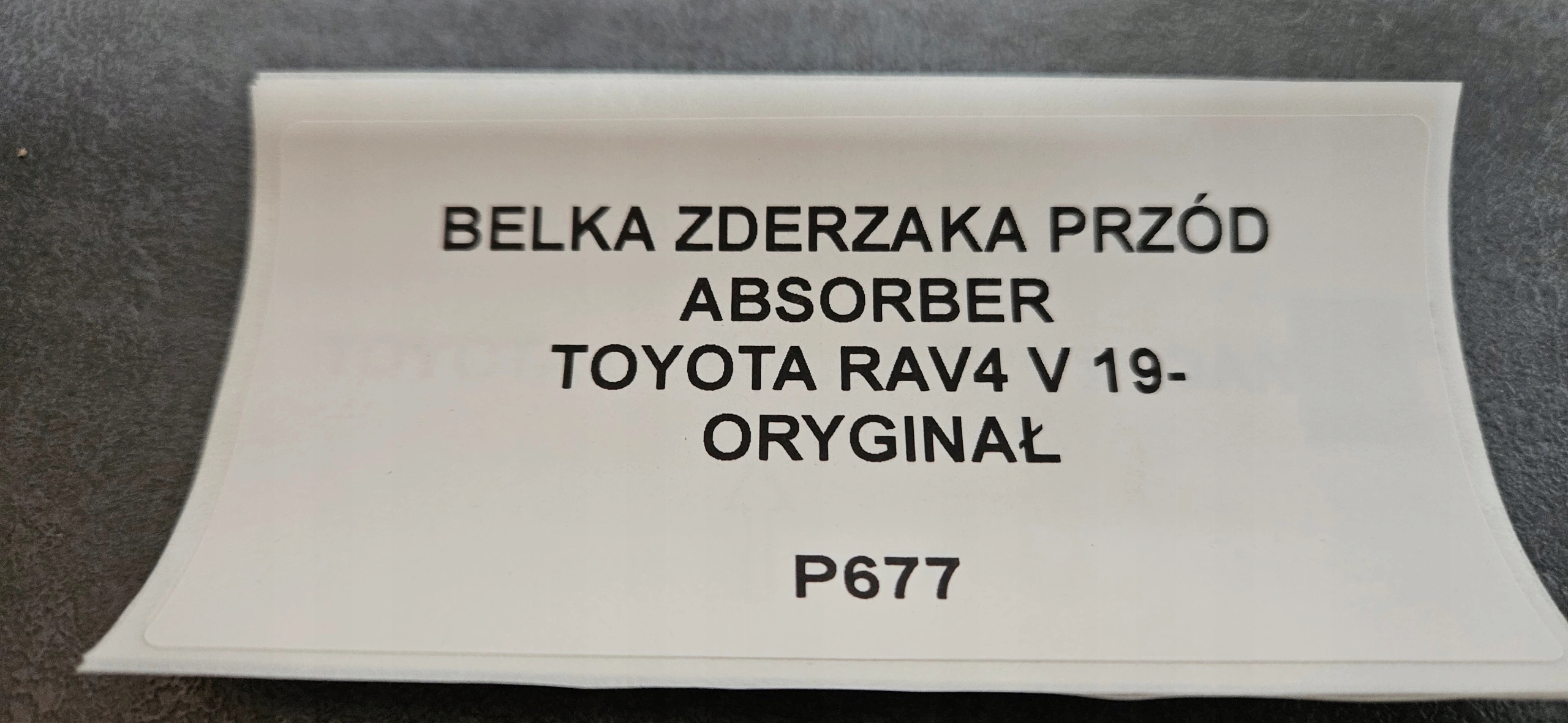 bumper support front ABSORBER TOYOTA RAV4 V 19- original