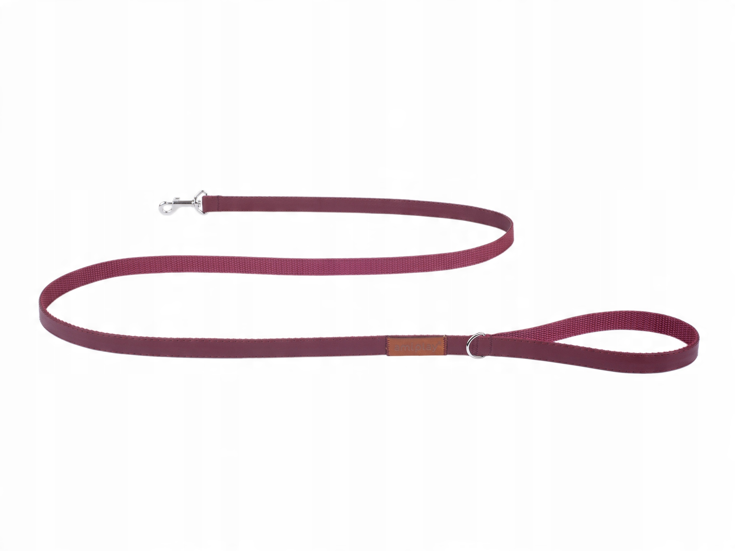 

amiplay Smycz skóropodobna Lincoln 140 cm M Bordo