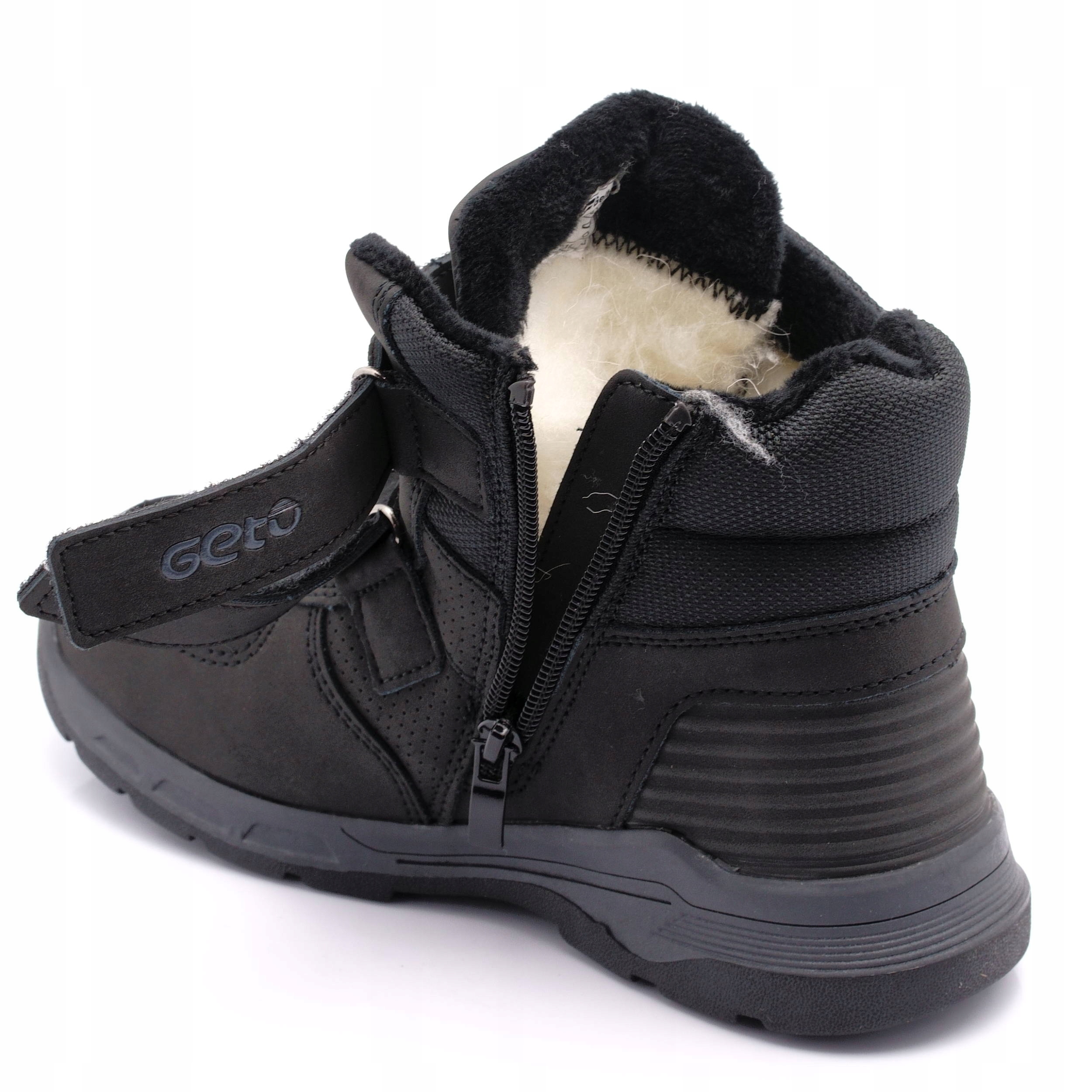 BUTY ZIMOWE CHŁOPIĘCE ŚNIEGOWCE KOZAKI GETO 198 33 Długość wkładki wew. 21 cm