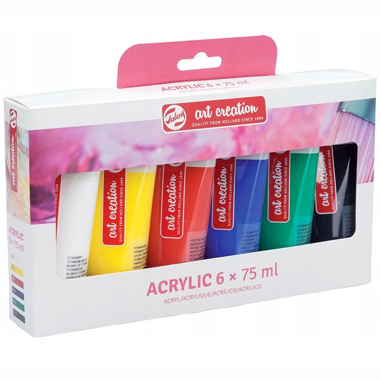 Akrylové barvy Art Creation Talens 6x75ml Sada malířských akrylových barev
