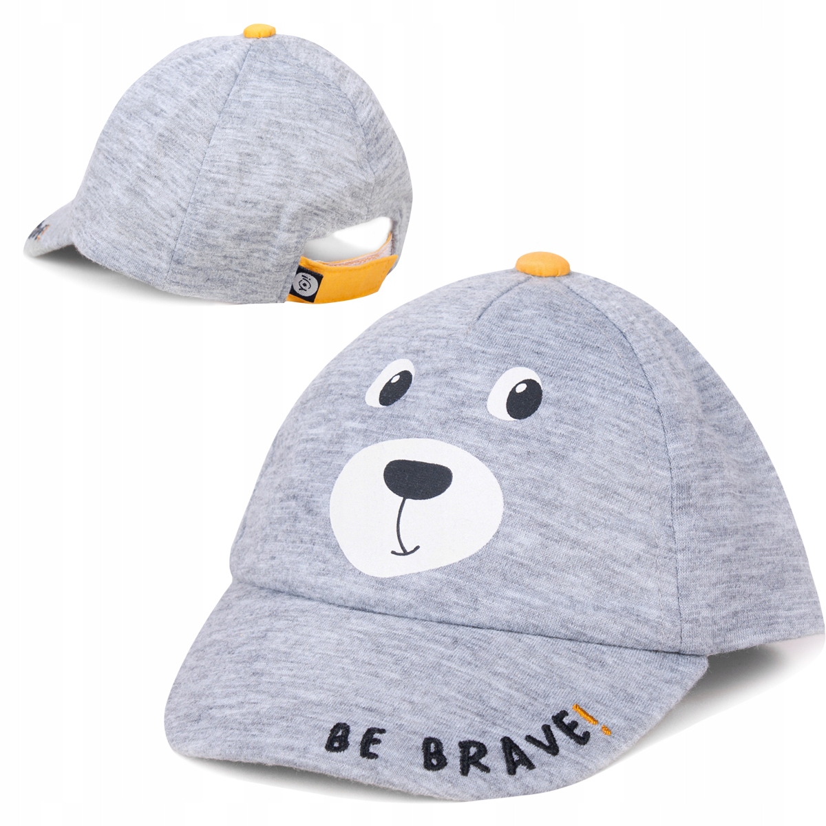 CZAPKA czapeczka Z DASZKIEM be brave 6-18msc 42-46