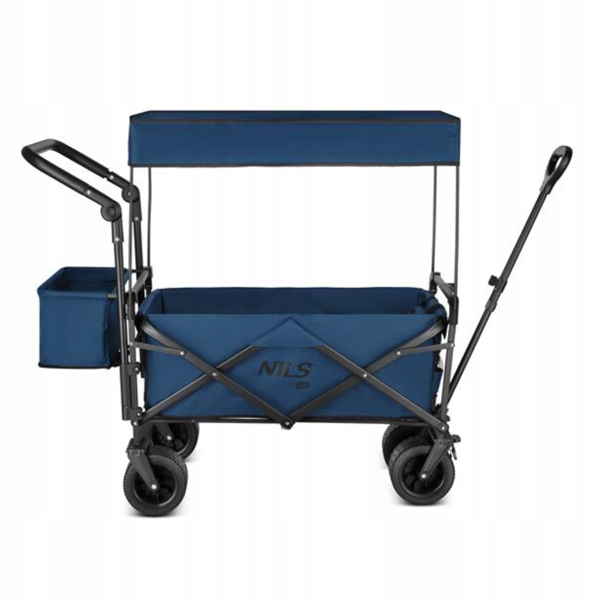 Składany wózek plażowy transportowy turystyczny duży 120L Nils niebieski