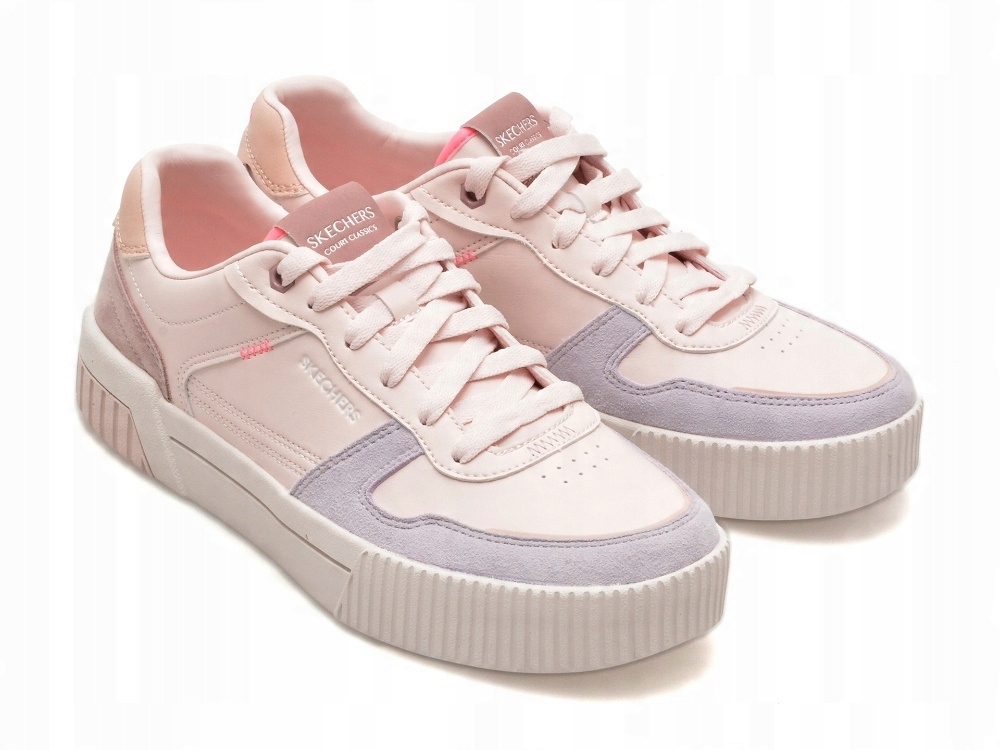 Sportovní Boty Kožené Dámské Tenisky Růžové Skechers 39,5