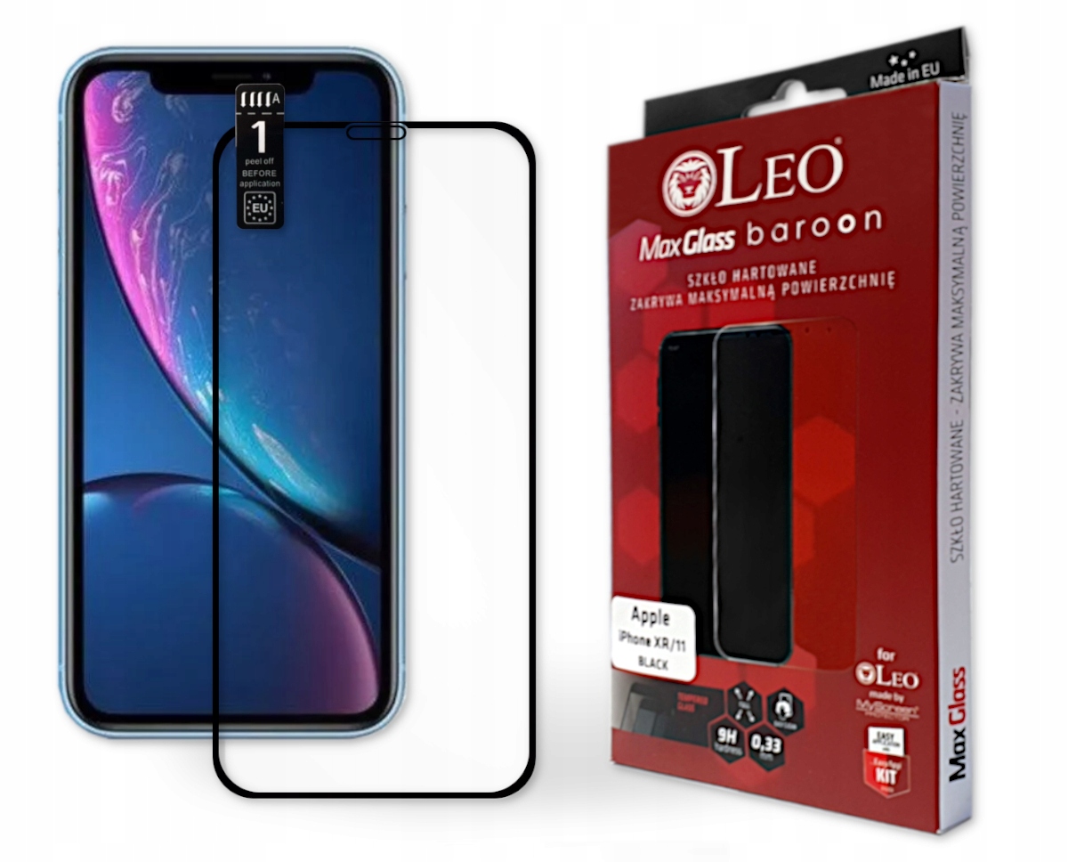

Szkło do iPhone 11 /xr Ramka 9H - Baroon Max Glass