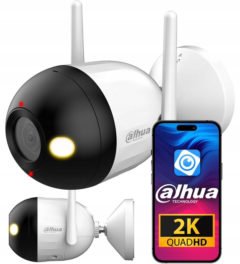 WiFi 4MPX kamera Dahua Venkovní F4C-PV Mikrofon Reproduktor Detekce Ai