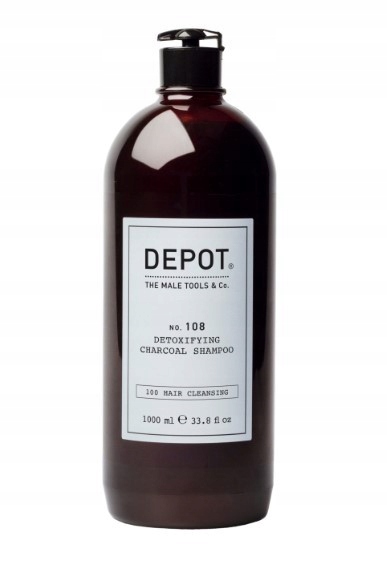 Depot 108 Čisticí a Detoxikační Šampon s Rostlinným Uhlím 1000ml