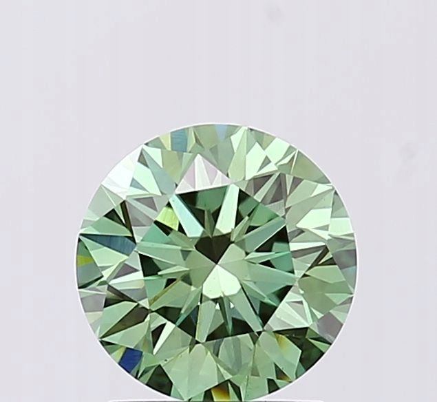 Diament laboratoryjny kolorowy 1.35ct ROUND Fancy Vivid Green VS1 (IGI)