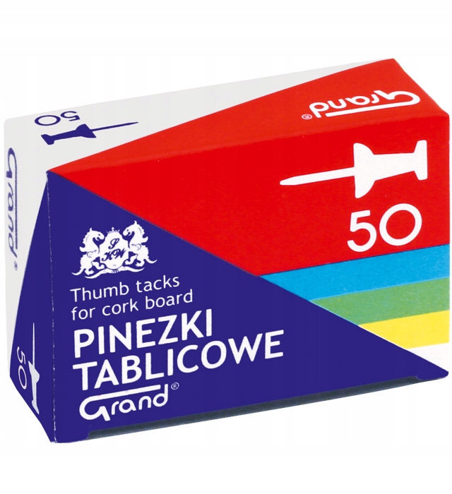

Pinezki Grand tablicowe korkowe 50szt. kolor mix