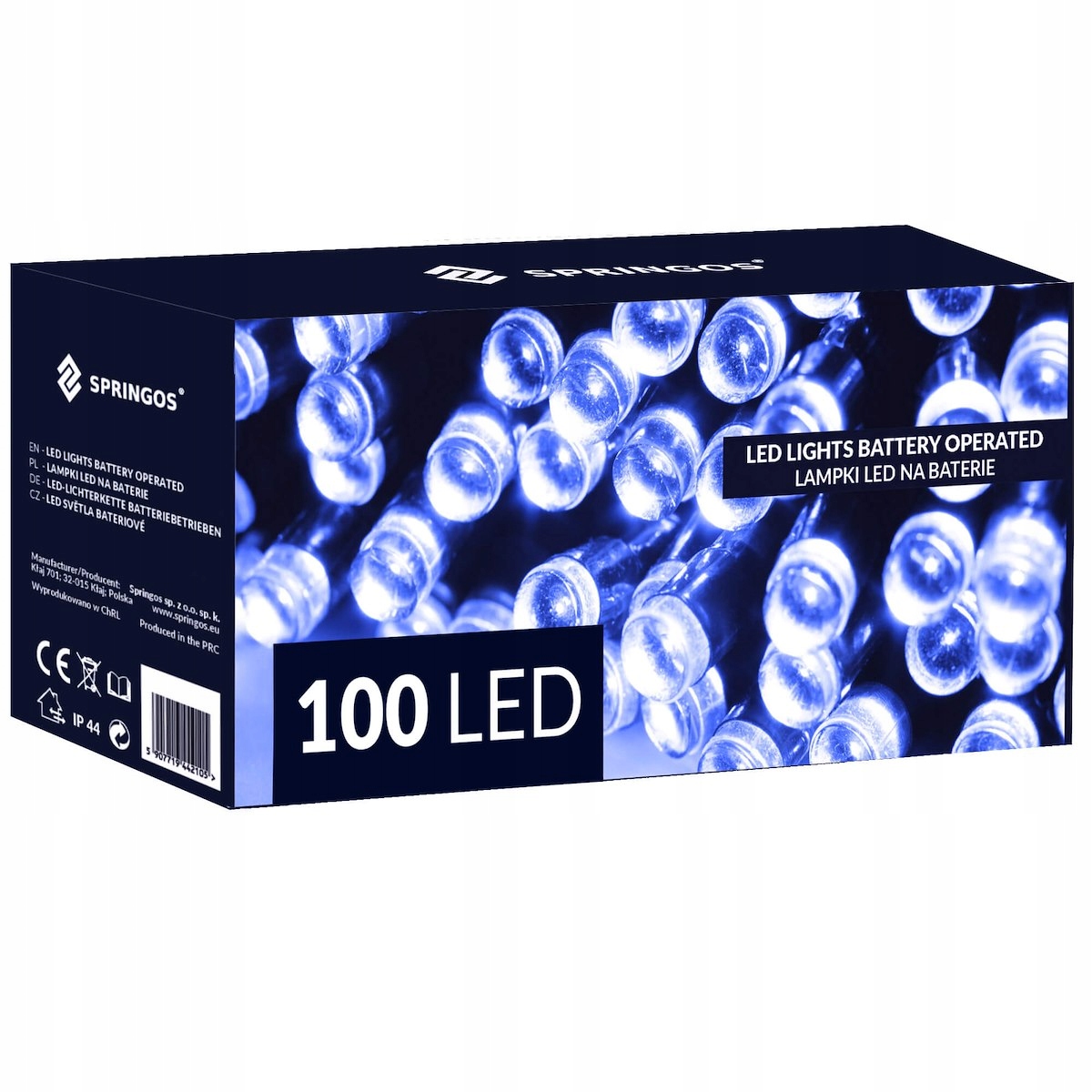 LAMPKI CHOINKOWE 100LED ZEWNĘTRZNE NIEBIESKI TIMER Marka Springos