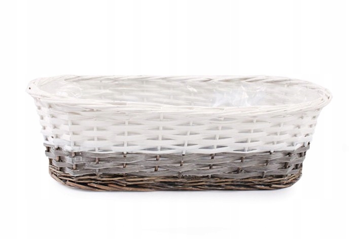 OWALNY KOSZYK WIKLINOWY NA BALKON 42x17x14 cm Kod producenta HL01888.S
