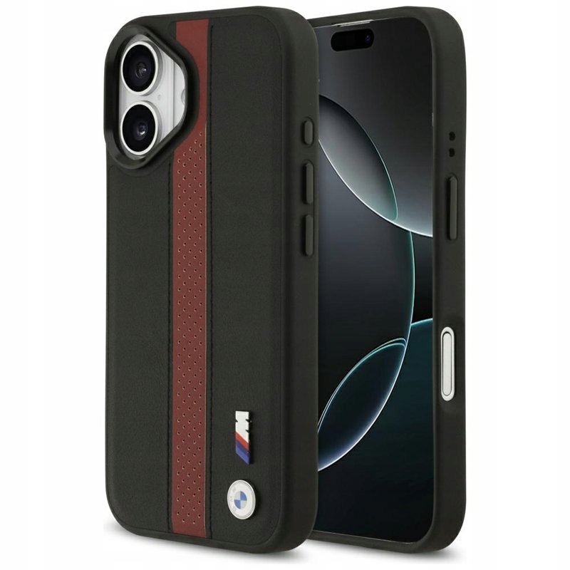 Bmw M Perforated Stripe Logo MagSafe Pouzdro pro iPhone 17 (červené)