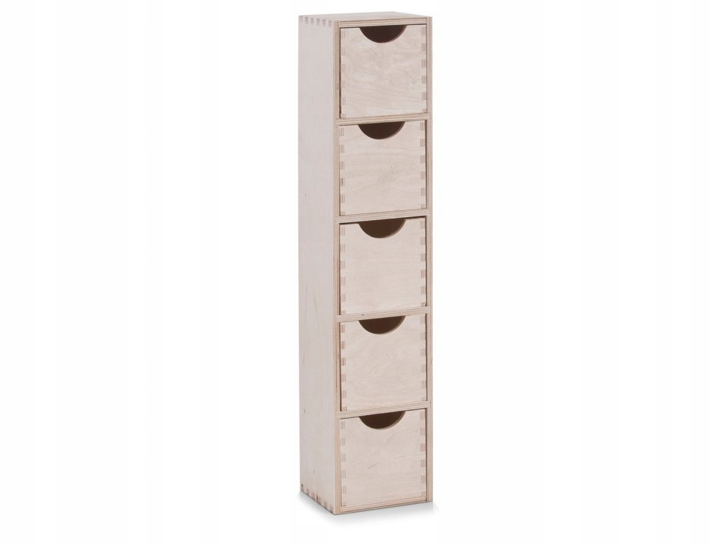 Úložný box na drobnosti, 5 zásuvek, dřevěný, Zeller