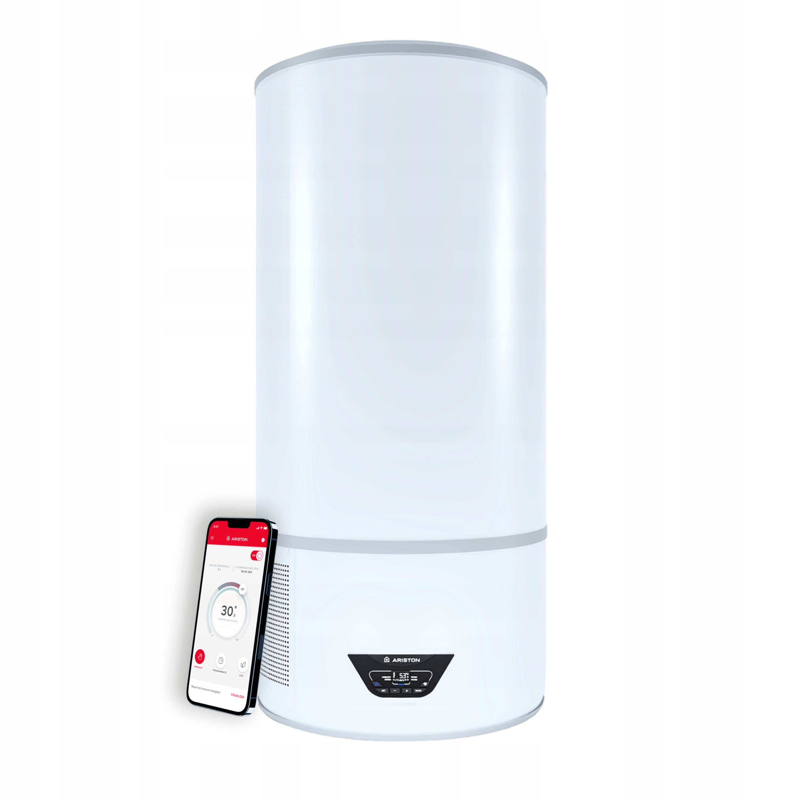 Ariston Energooszczędny Bojler Lydos Hybrid 80 Wifi 80L 1,2 kW biały