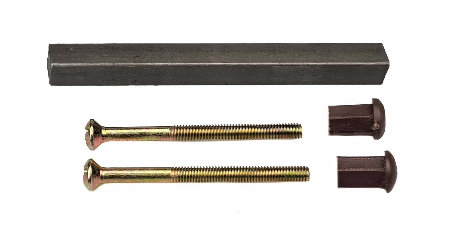 KLAMKA DRZWIOWA ALUMINIOWA BRĄZOWA OKRĄGŁY SZYLD Kolor brązowy