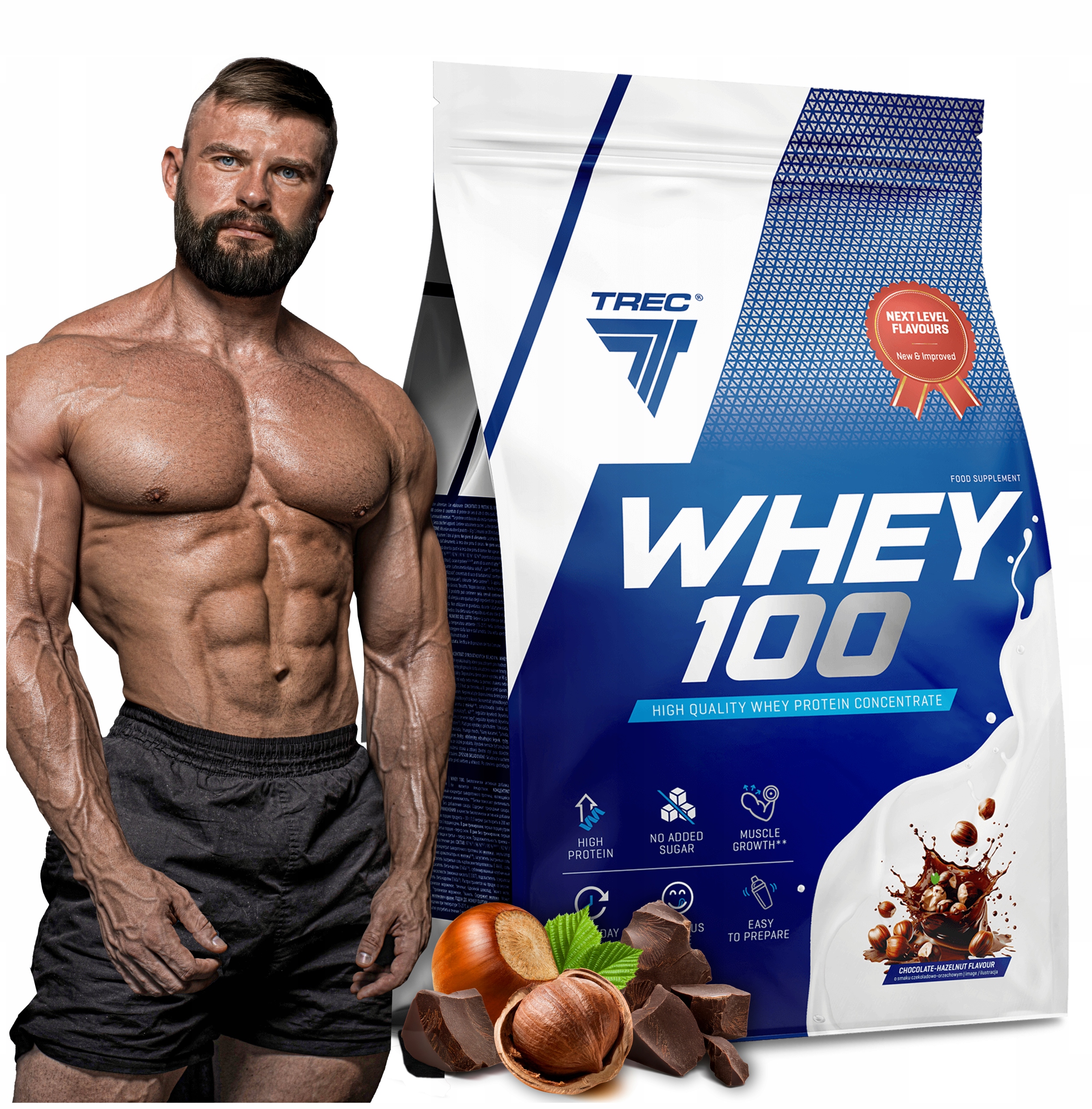Vynikající Bílkovina Wpc Proteiny Trec Whey 100 2275g Na Hmotnost Sílu Sochařství