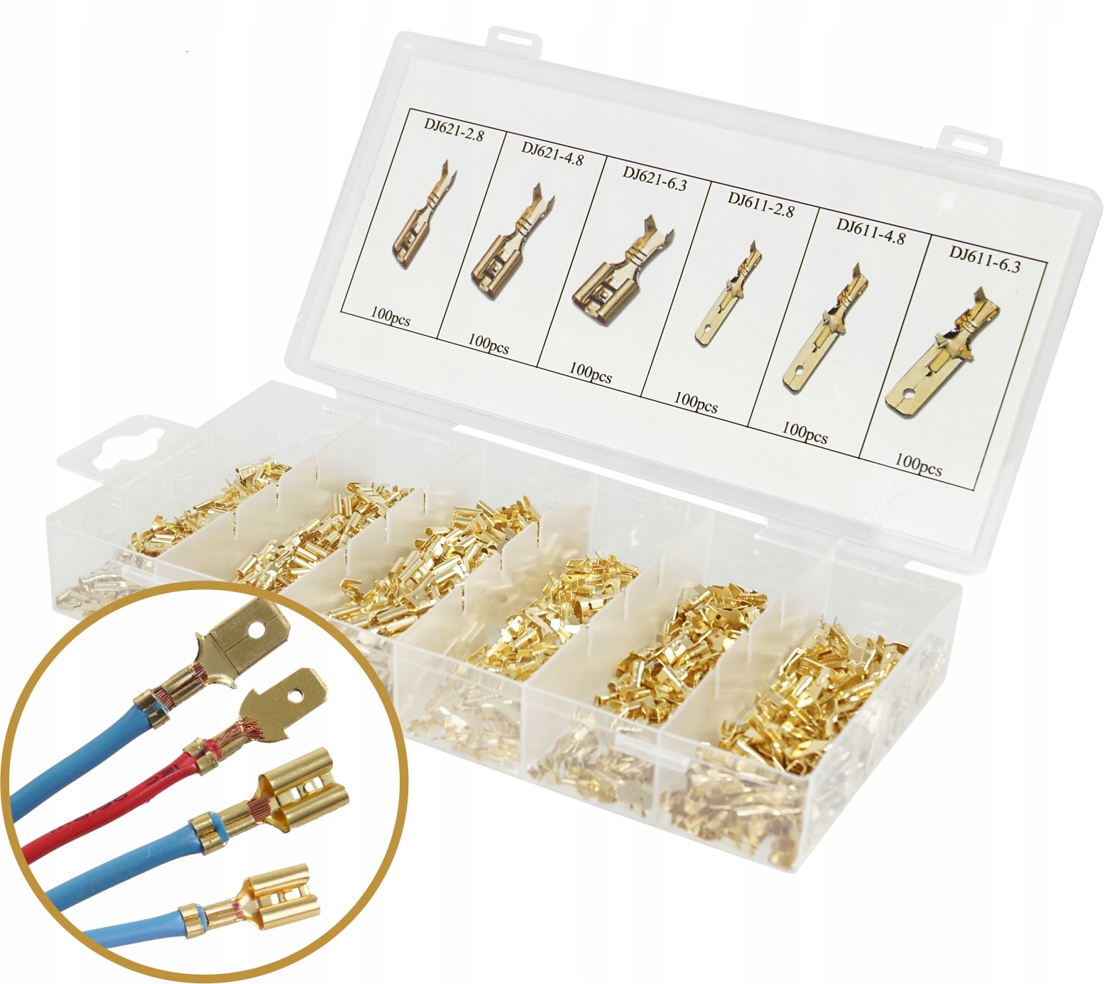 KONEKTORY ZESTAW KONEKTORÓW SAMOCHODOWYCH 600 SZT Symbol KNZ-ZBAK6-BOX600