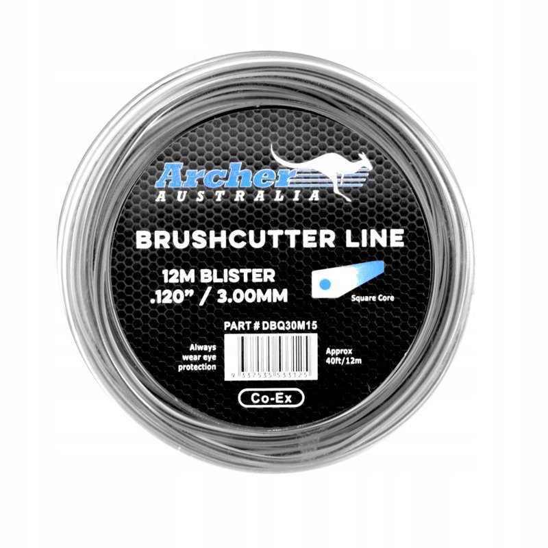 

Żyłka tnąca z rdzeniem 3.0 mm 12 m Archer DBQ30M15