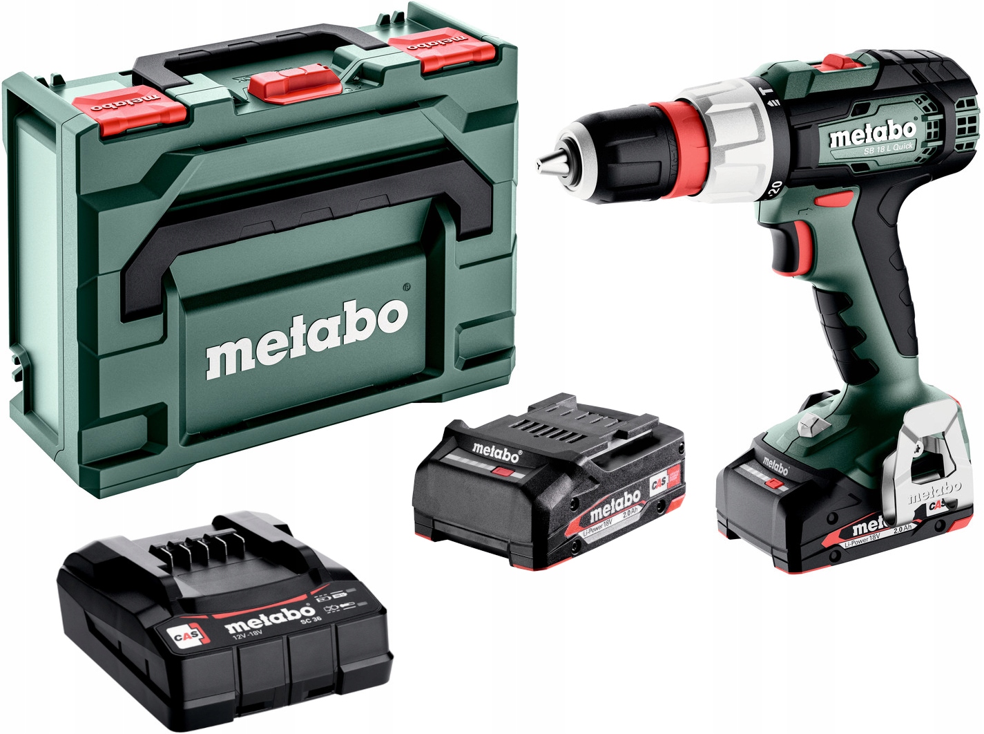 Wiertarko-wkrętarka Udar Metabo Sb 18 L Quick 614054500 2X2.0AH +SC36 +box