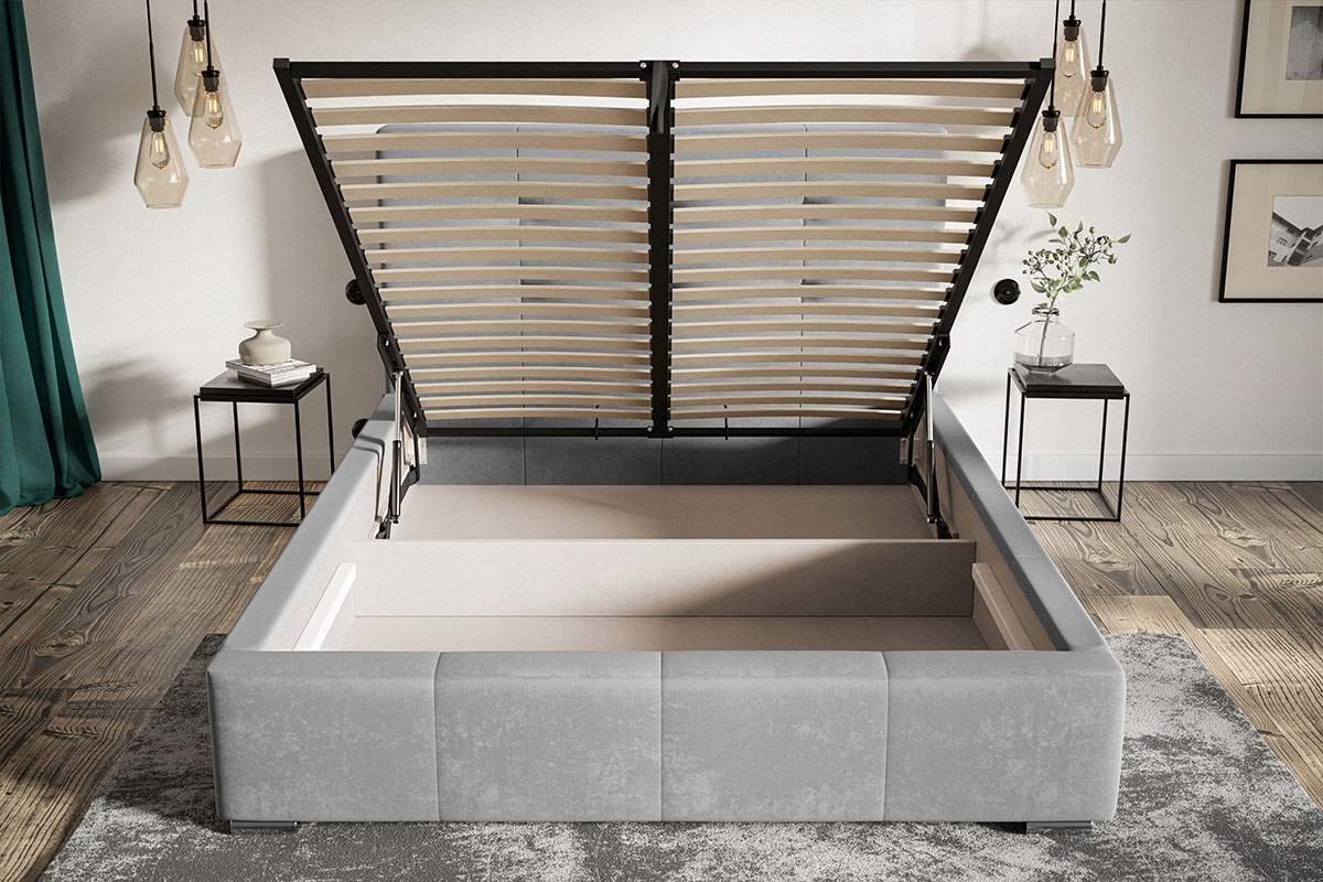Łóżko tapicerowane LUX 5 180x200 Stelaż + pojemnik Wykonanie mebla tapicerowane