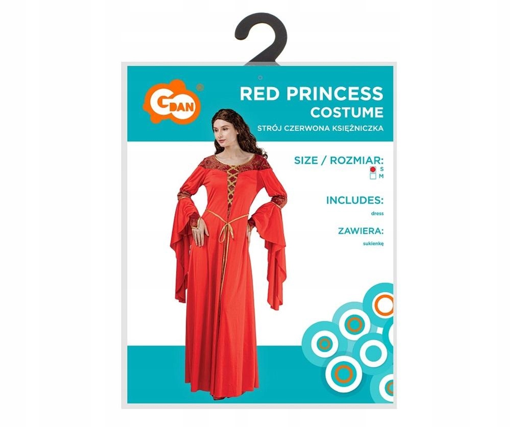 Kostým pro dospělé Červená princezna vel. S