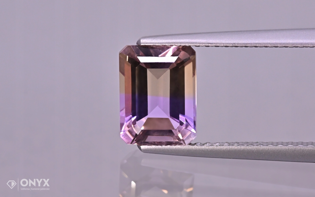 Ametrin fazetovaný oktagon 9x7 mm