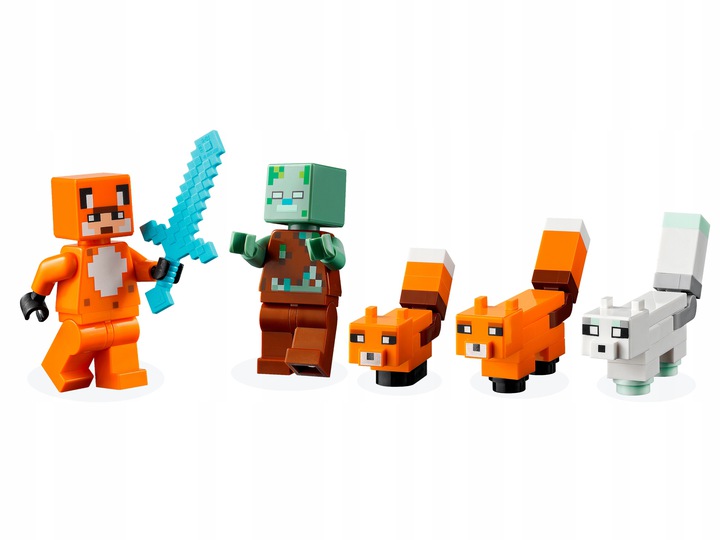 LEGO Minecraft 21178 SIEDLISKO LISÓW DOM LISEK Bohater Minecraft