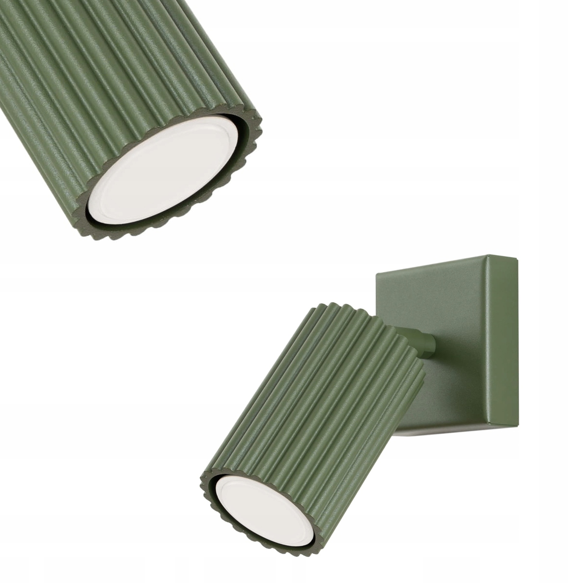 Nástěnná pohyblivá reflektorová lampa rodina Karbon olivová zeleň Sollux
