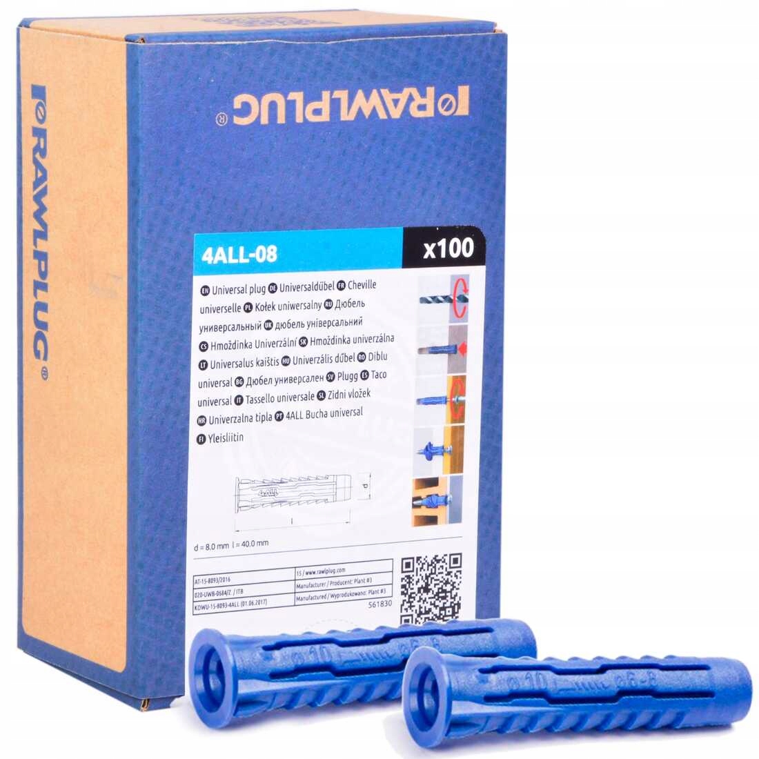 

Rawlplug Kołek Kołki Rozporowe 4ALL 8x40mm 100szt