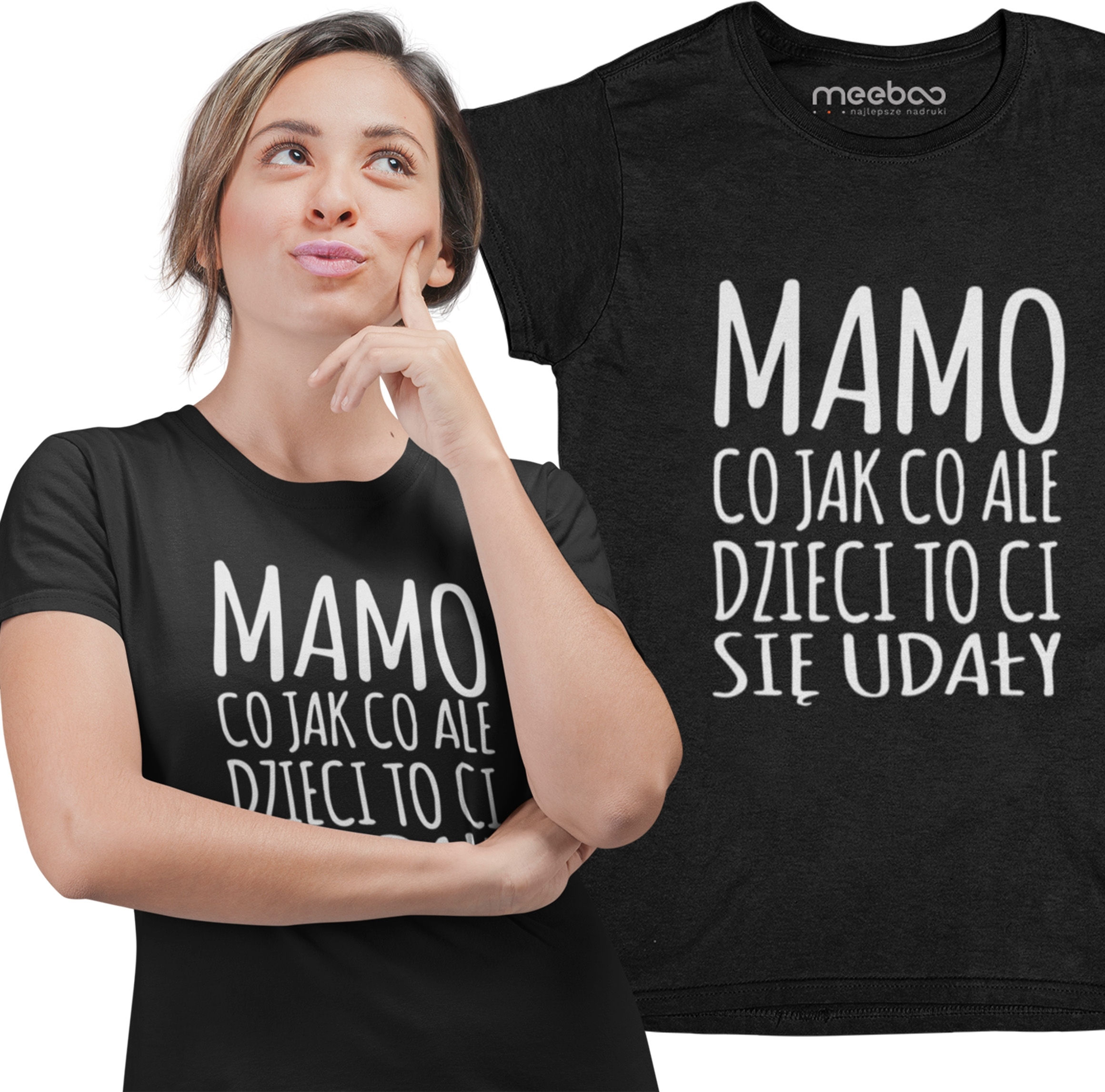 

Koszulka Damska Dla Mamy Mamo Dzieci CI Się Udały