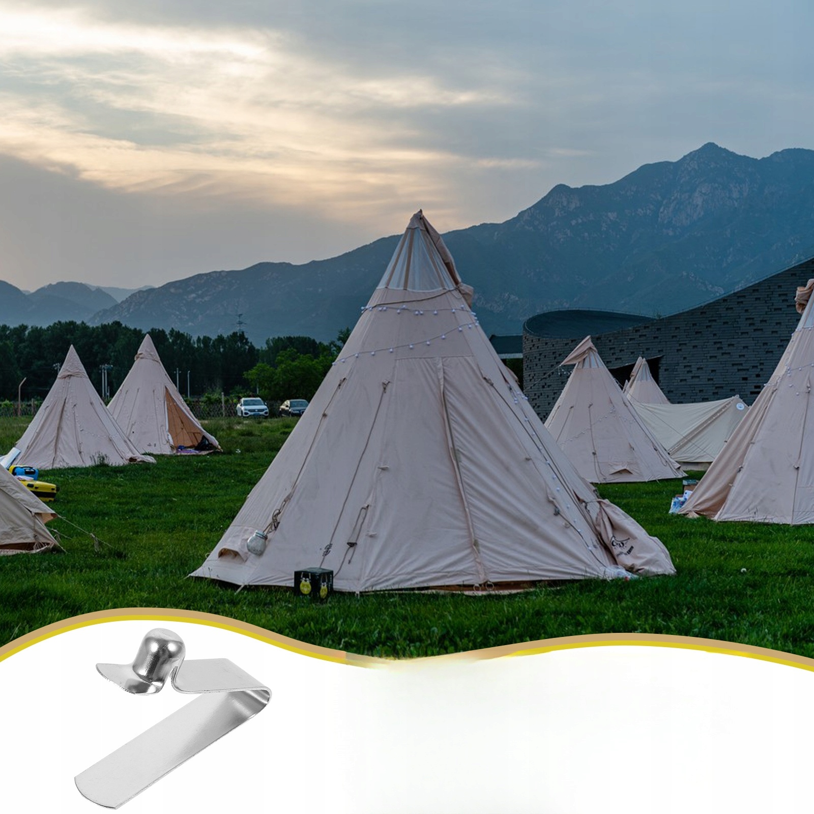 10 SZT. ZACISKI NA SŁUPEK PRZYCISKI SPRĘŻYNOWE Maksymalna moc 1 W