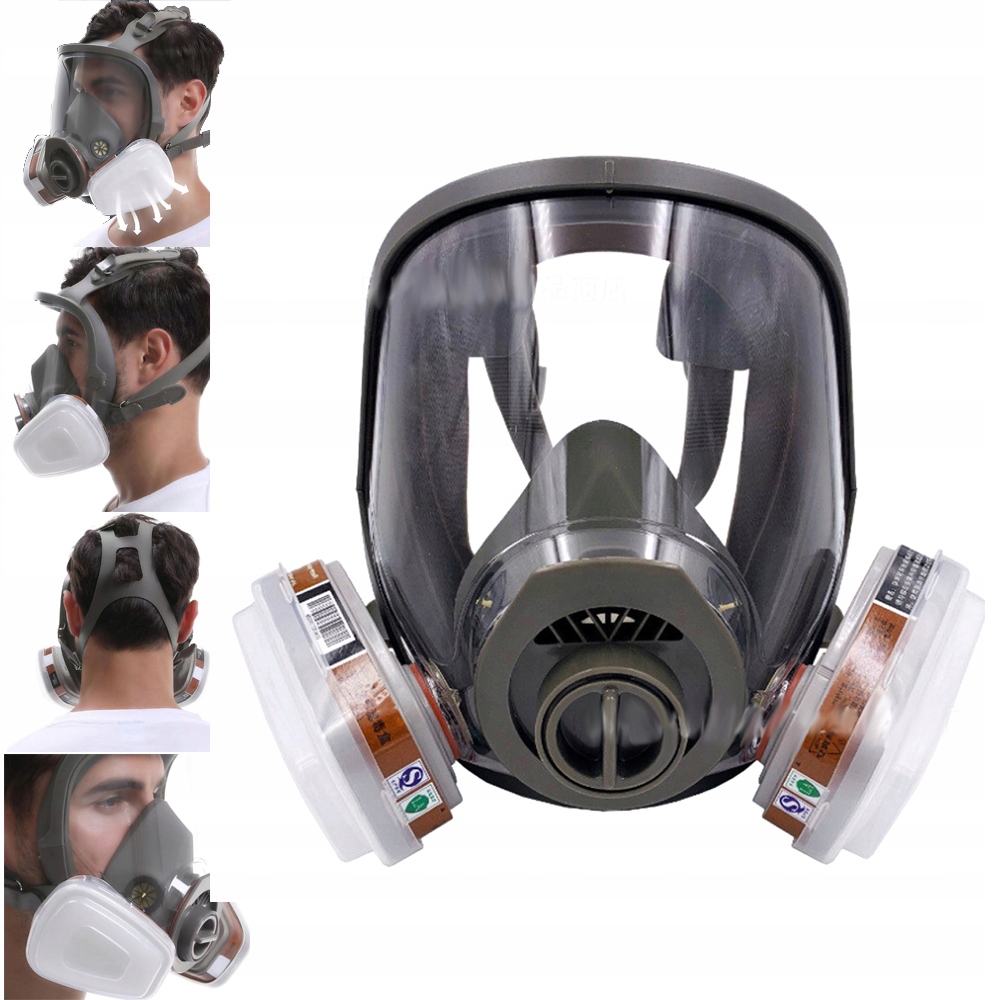 Maska Oddechowa,pełne Pokrycie Twarzy,ochrona Respiratora Do Natryskiwania