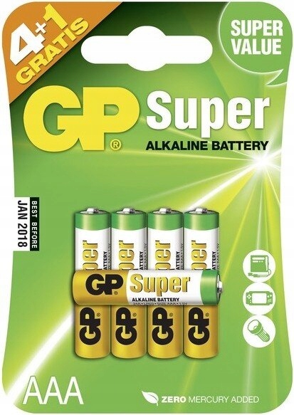 

Bateria alkaliczna Gp Aaa (R3) 5 szt. blister