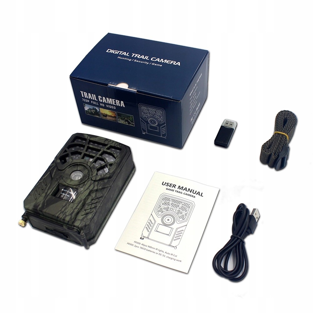 Fotopast skrytá kamera fotoaparát na pohyb lesní detektor skrytý alarm